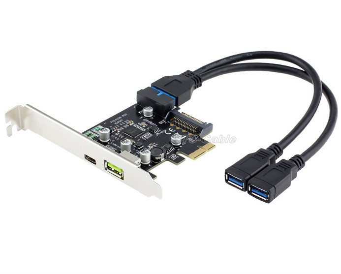 2 Port USB 3.0 A Female Cable To Motherboard 20Pin Cable Adapter Converter