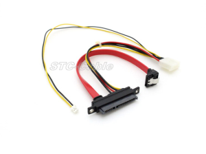 SATA 22pin To Latching SATA 7pin With LP4pin 2pin Power Cable