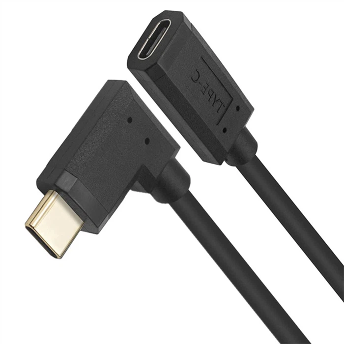 90 Degree USB C Male to Female Extension Cable 90 Degree USB C Male to Female Extension Cable