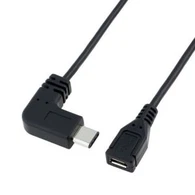 USB 3.1 Type C Male 90 Degree Right Angled To Micro USB 2.0 Female Data Cable