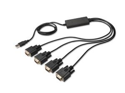 USB To 4 Port Serial DB-9 RS-232 Adapters Cable